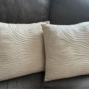 Elegant, zebra print Cream Accent Pillow